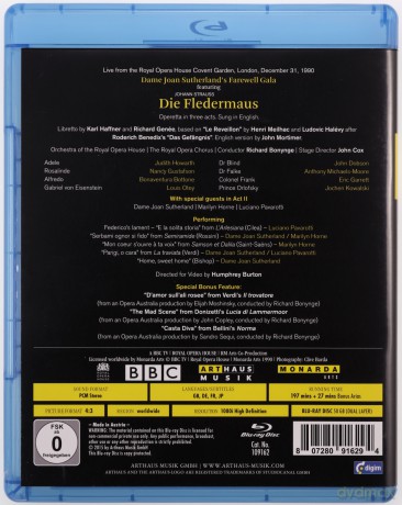 Strauss: Die Fledermaus (Royal Opera House 1990, Abschied von Dame Joane Sutherland) [Blu-Ray]