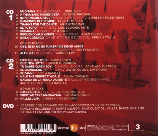 Acordes Con Leonard Cohen: Live 2007 [3CD]