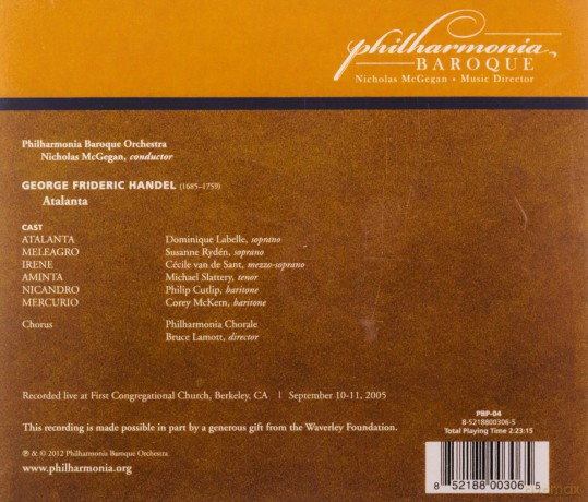 Georg Friedrich Handel (1685-1759): Atalanta [2CD]