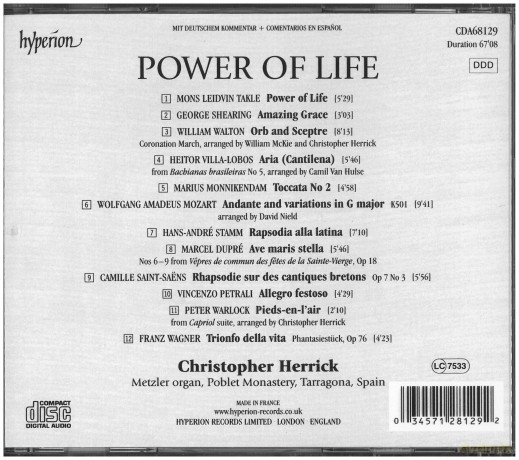 Mons Leidvin Takle: Christopher Herrick - Power of Life [CD]