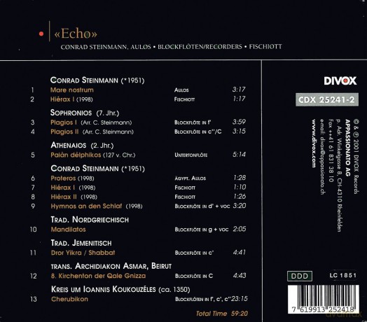 Conrad Steinmann - Echo [CD]