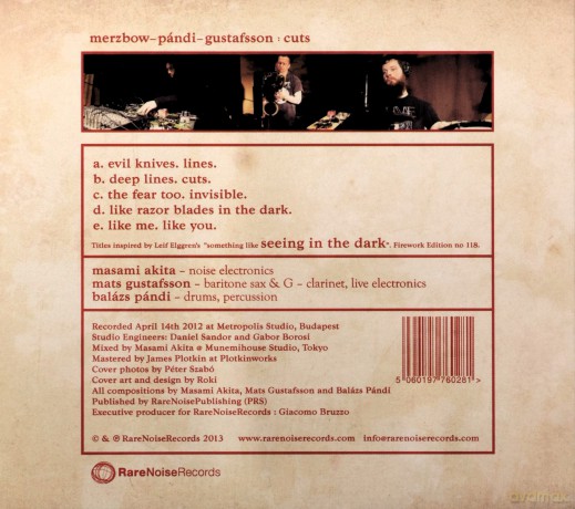 Merzbow/Pandi/Gustafsson: Cuts [CD]