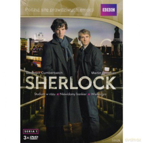 Sherlock seria 1: Studium w różu / Niewidomy Bankier / Wielka Gra (BBC) BOX [3DVD]