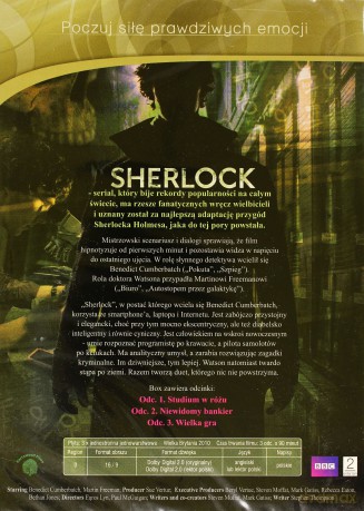 Sherlock seria 1: Studium w różu / Niewidomy Bankier / Wielka Gra (BBC) BOX [3DVD]