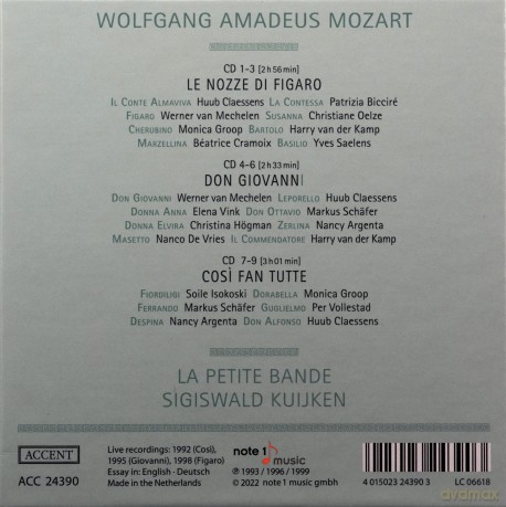 Wolfgang Amadeus Mozart (1756-1791): Die Da Ponte-Opern [9CD]