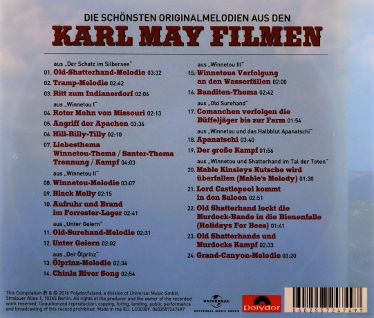 Martin Bottcher: Die schśnsten Original-Melodien aus den Karl May-Filmen [CD]