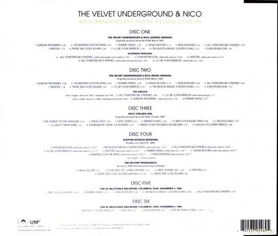 Velvet Underground: The Velvet Underground & Nico 45th Anniversary [6CD]