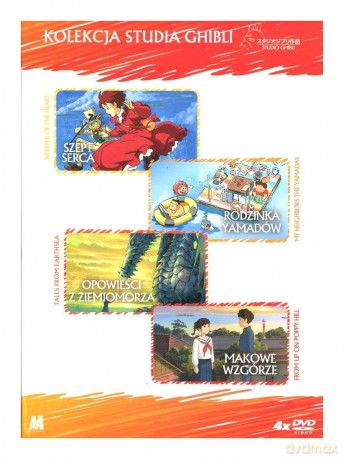 Studio Ghibli 1: Szept serca / Rodzinka Yamadów / Opowieści z Ziemiomorza / Makowe Wzgórze BOX [4DVD]