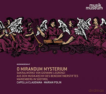 Giovanni Legrenzi (1626-1690): Geistliche Werke O Mirandum Mysterium [CD]