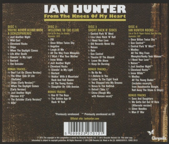 Ian Hunter: From The Knees Of My Heart, Chrysalis Years 1979-1981 [4CD]