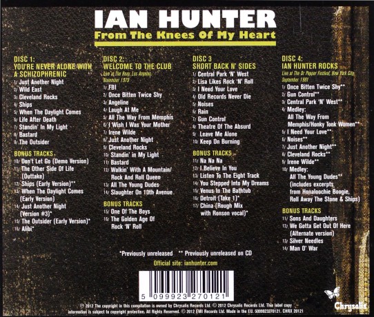 Ian Hunter: From The Knees Of My Heart, Chrysalis Years 1979-1981 [4CD]
