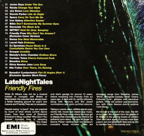 Late Night Tales: Friendly Fires [CD]