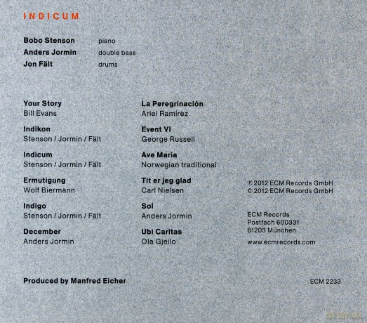 Bobo Stenson Trio: Indicum [CD]