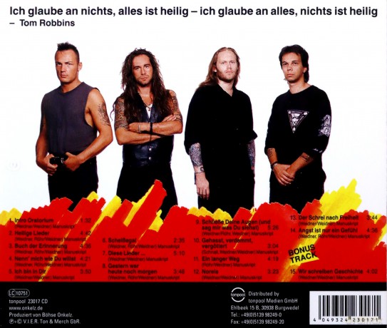 Bohse Onkelz: Heilige Lieder [CD]