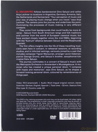 Dino Saluzzi & Anja Lechner: El Encuentro [DVD]