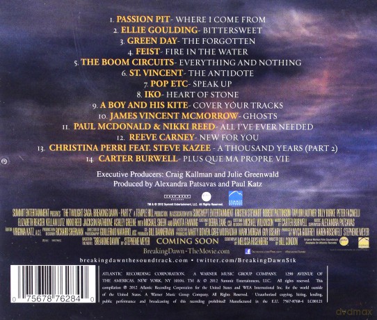 Twilight Breaking Dawn part 2 soundtrack (Zmierzch Przed Świtem część 2) [CD]