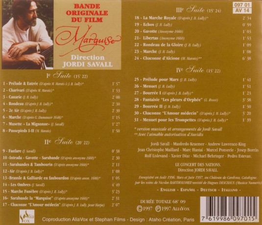 Jordi Savall - Marquise (Filmmusik) [CD]