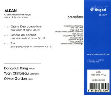 Charles Alkan (1813-1888): Kammermusik [CD]