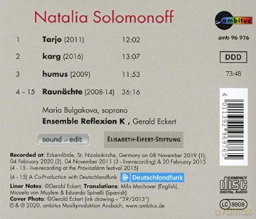 Natalia Solomonoff: Kammermusik Tarjo [CD]
