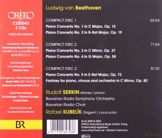 Ludwig van Beethoven (1770-1827): Klavierkonzerte Nr.1-5 [3CD]