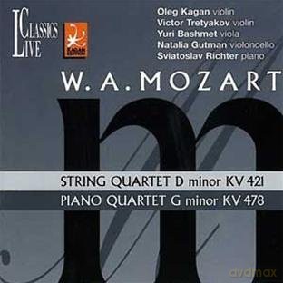 Wolfgang Amadeus Mozart (1756-1791): Klavierquartett Nr.1 KV 478 [CD]