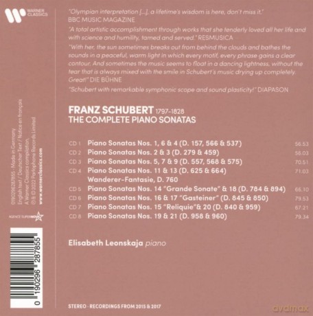 Franz Schubert (1797-1828): Klaviersonaten (Ges.-Aufn.) [8CD]