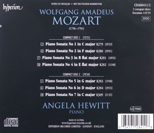 Wolfgang Amadeus Mozart (1756-1791): Klaviersonaten Nr.1-7 [2CD]