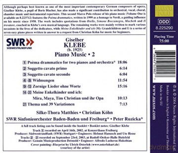 Giselher Klebe (1925-2009): Klavierwerke Vol.2 [CD]