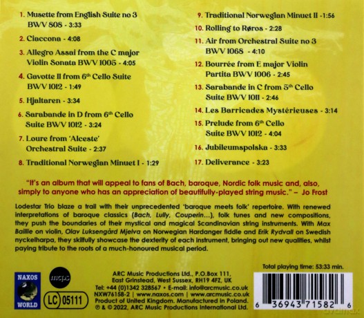Johann Sebastian Bach (1685-1750): Lodestar Trio - Bach to Folk [CD]