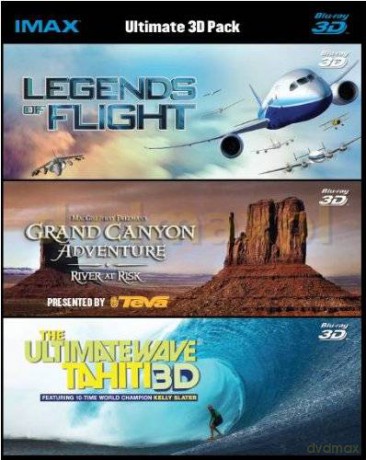 Ultimate 3D Pack:The Ultimate Wave Tahiti 3D/ Grand Canyon Adventure: River at Risk 3D/ Legends of Flight 3D [BOX] [3xBlu-Ray 3D]