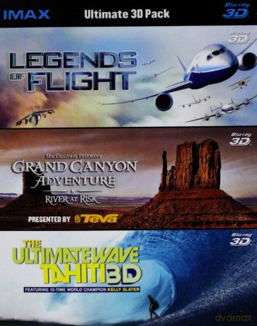 Ultimate 3D Pack:The Ultimate Wave Tahiti 3D/ Grand Canyon Adventure: River at Risk 3D/ Legends of Flight 3D [BOX] [3xBlu-Ray 3D]