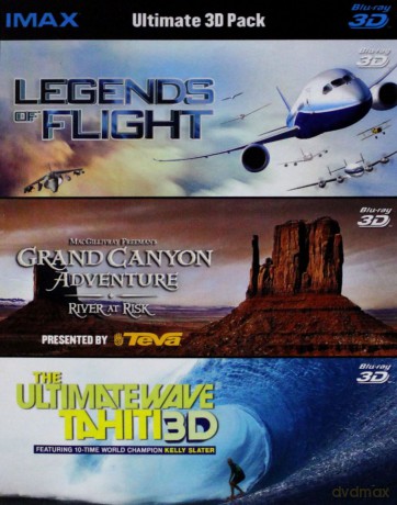 Ultimate 3D Pack:The Ultimate Wave Tahiti 3D/ Grand Canyon Adventure: River at Risk 3D/ Legends of Flight 3D [BOX] [3xBlu-Ray 3D]