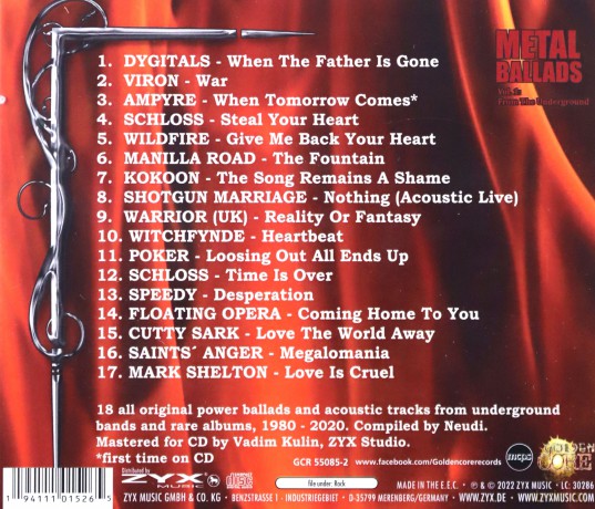 Metal Ballads Vol.1: From The Underground [CD]