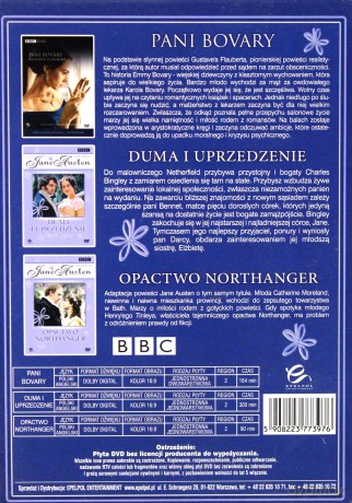 Najsłynniejsze Romanse BBC: Duma i uprzedzenie / Pani Bovary / Opactwo Northanger BOX (BBC) [4DVD]