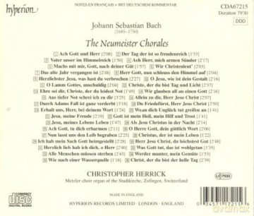 Johann Sebastian Bach (1685-1750): Neumeister-Chorle BWV 1090-1120 [CD]