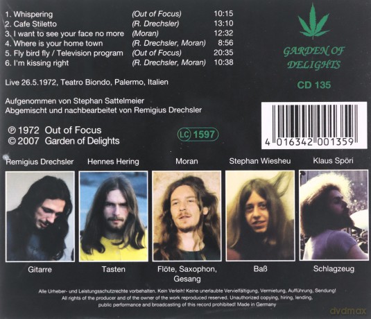 Out Of Focus: Palermo 1972 [CD]