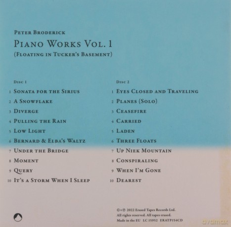 Peter Broderick: Piano Works Vol.1 (Floating In Tucker's Basement) [CD]