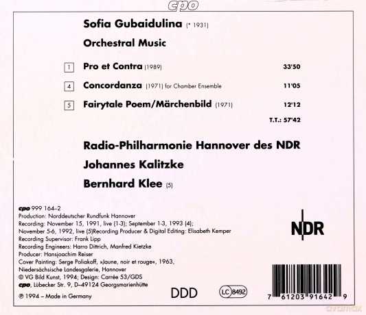 Sofia Gubaidulina: Pro et Contra [CD]