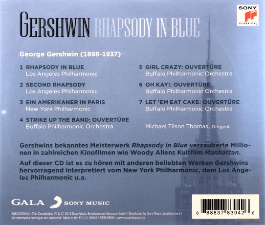 George Gershwin (1898-1937): Rhapsody in Blue [CD]