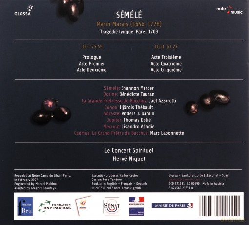 Marin Marais (1656-1728): Semele [2CD]