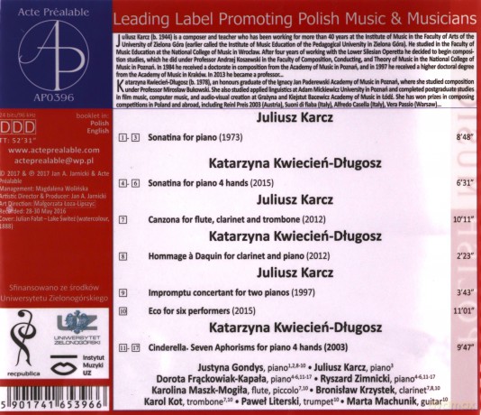 Juliusz Karcz: Sonatina fur Klavier [CD]