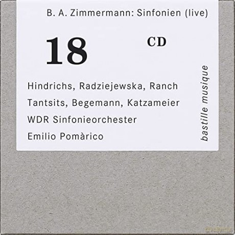 Bernd Alois Zimmermann (1918-1970): Symphonie in einem Satz [CD]