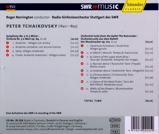 Peter Iljitsch Tschaikowsky (1840-1893): Symphonie Nr.5 [CD]