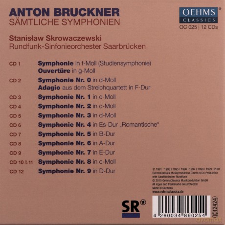 Anton Bruckner (1824-1896): Symphonien Nr.0-9 [12CD]