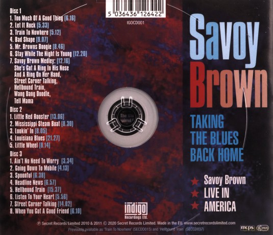 Savoy Brown: Taking The Blues Back Home: Live In America [3CD]