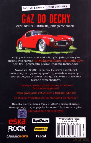 Gaz Do Dechy Autobiografia Legendarnego Frontmana AC/DC - Brian Johnson [KSIĄŻKA]