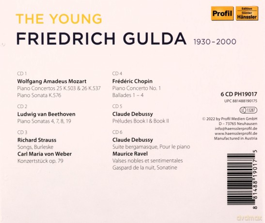 Wolfgang Amadeus Mozart (1756-1791): The Young Friedrich Gulda [6CD]