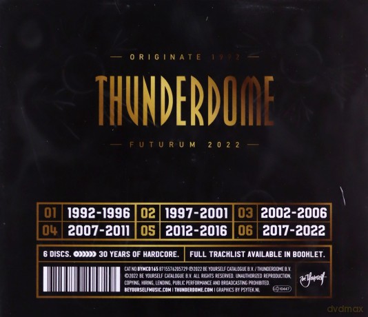 Thunderdome 2022: 30 Years Of Hardcore [6CD]