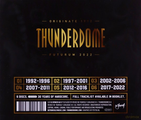 Thunderdome 2022: 30 Years Of Hardcore [6CD]