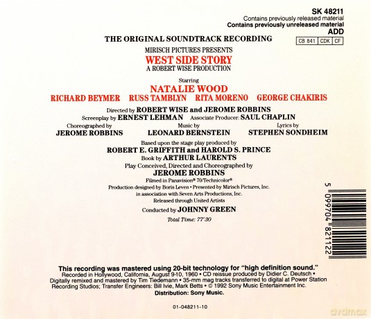 Leonard Bernstein (1918-1990): West Side Story (Original Soundtrack) [CD]